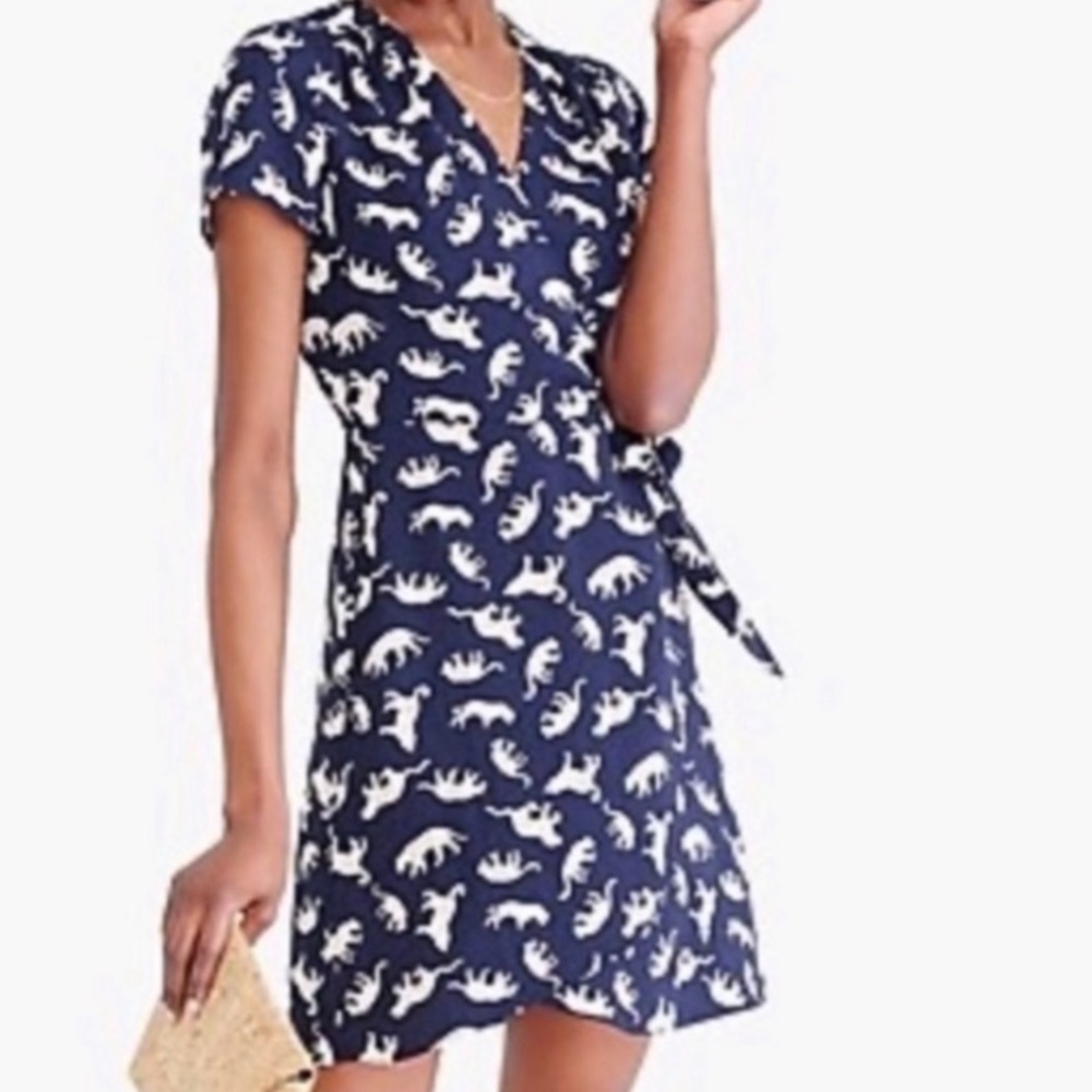 J. Crew Wrap Dress Cheetah Print